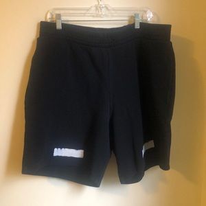 Off-White Men’s Black Cotton Shorts with pockets